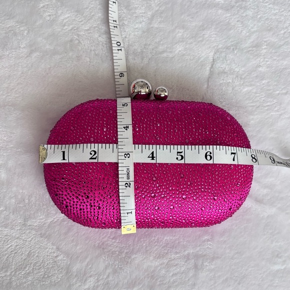 NINA Xio Fantasy Pink Glass Crystal Minaudiere Evening Clutch Handbag--NWT - Picture 14 of 15